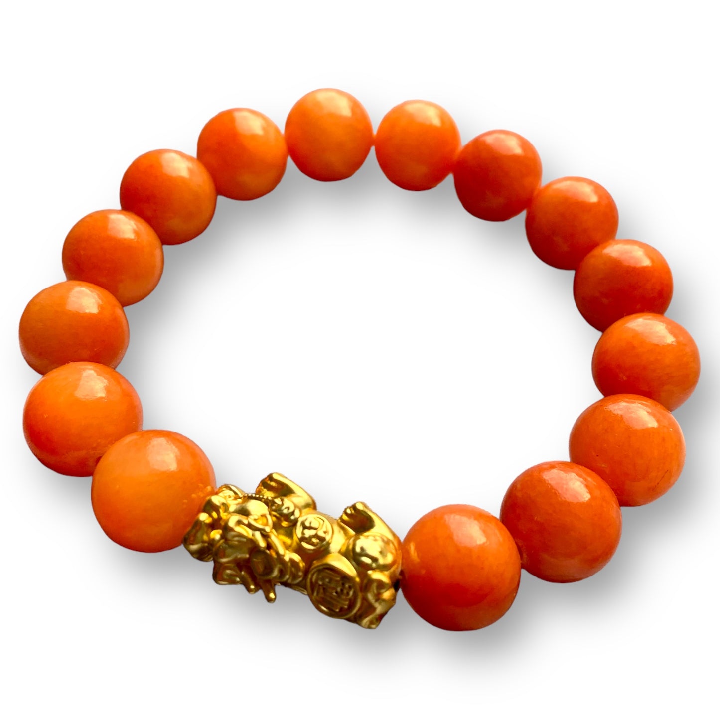 Apricot Jade Pi Yao Bracelet