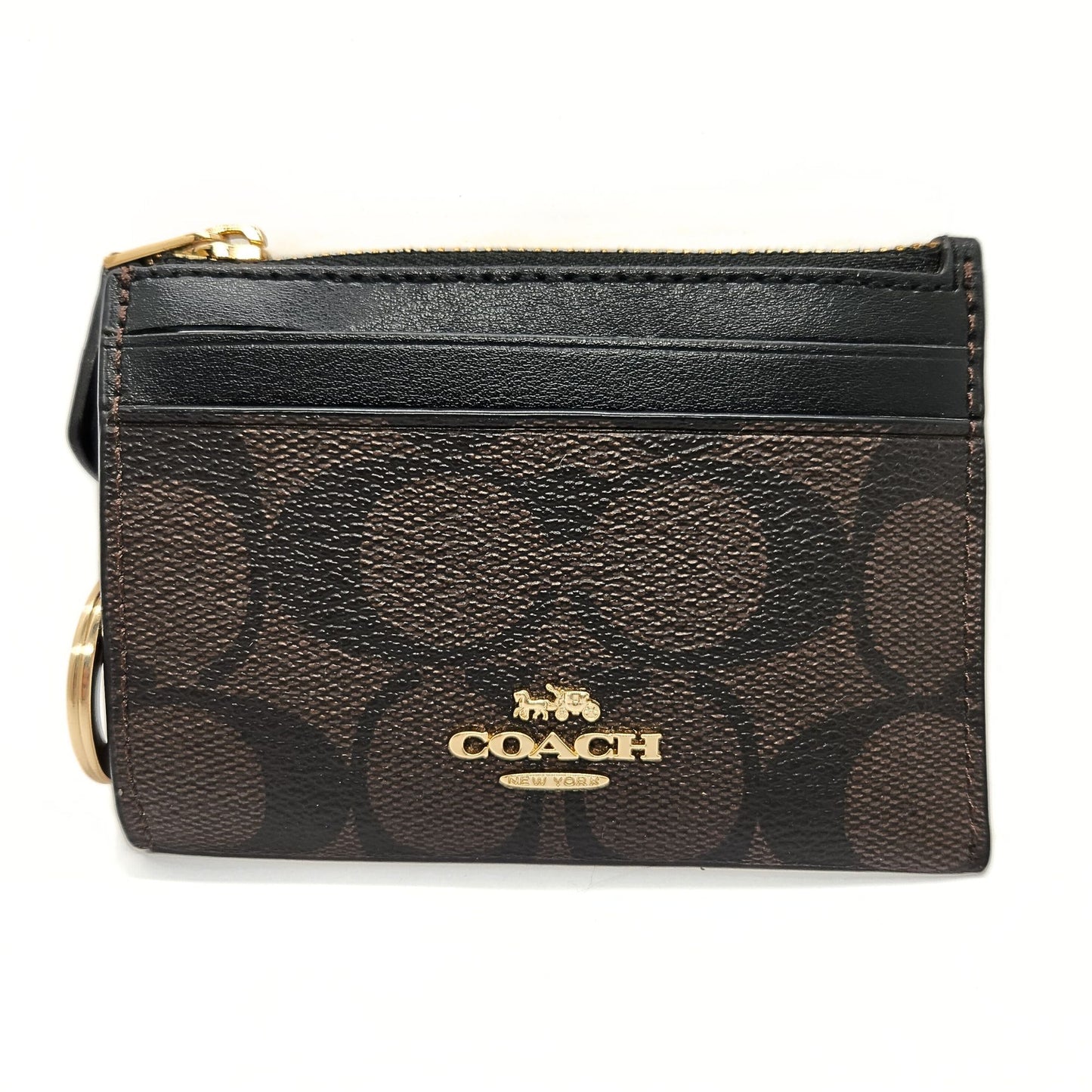 Coach Signature Mini ID Skinny wallet