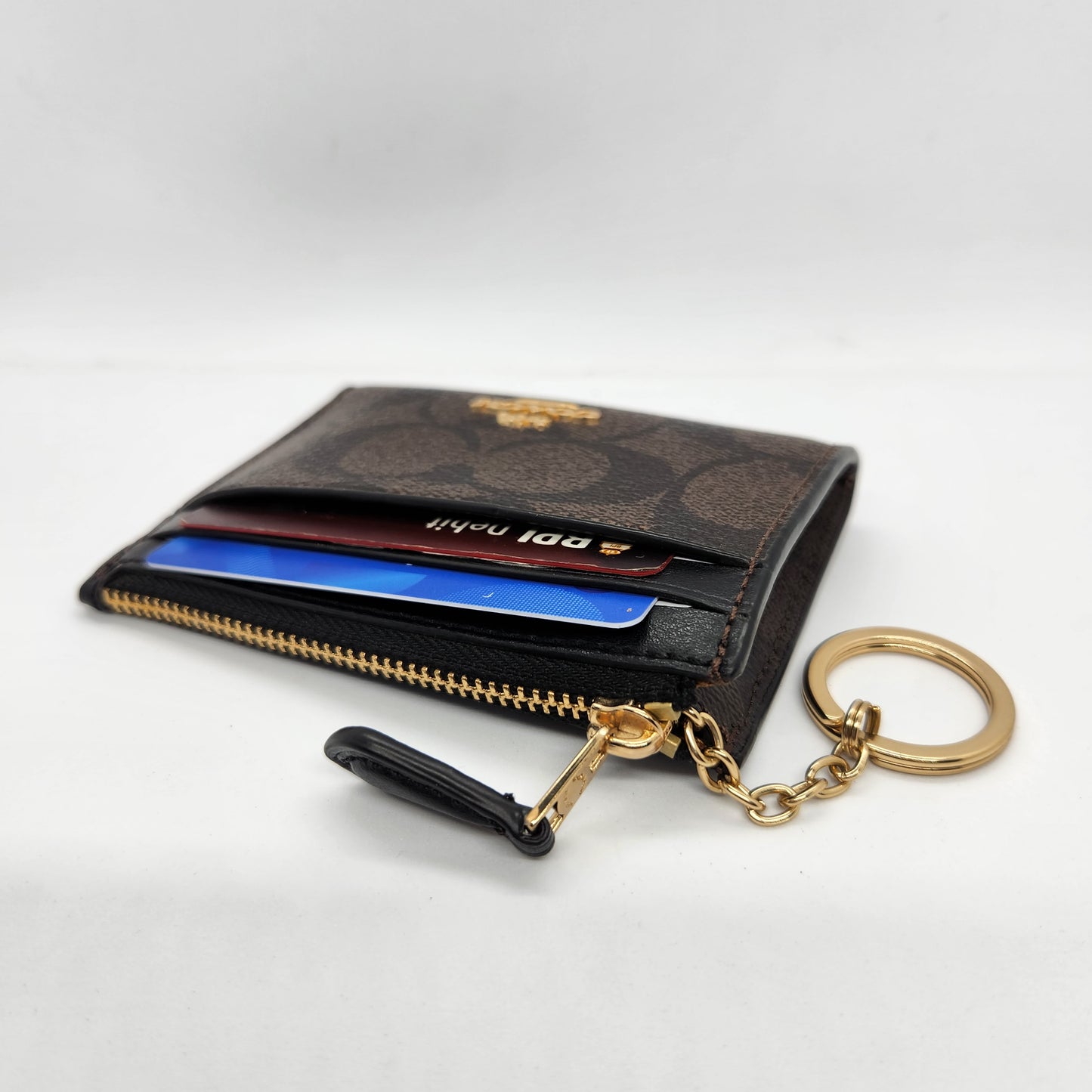 Coach Signature Mini ID Skinny wallet