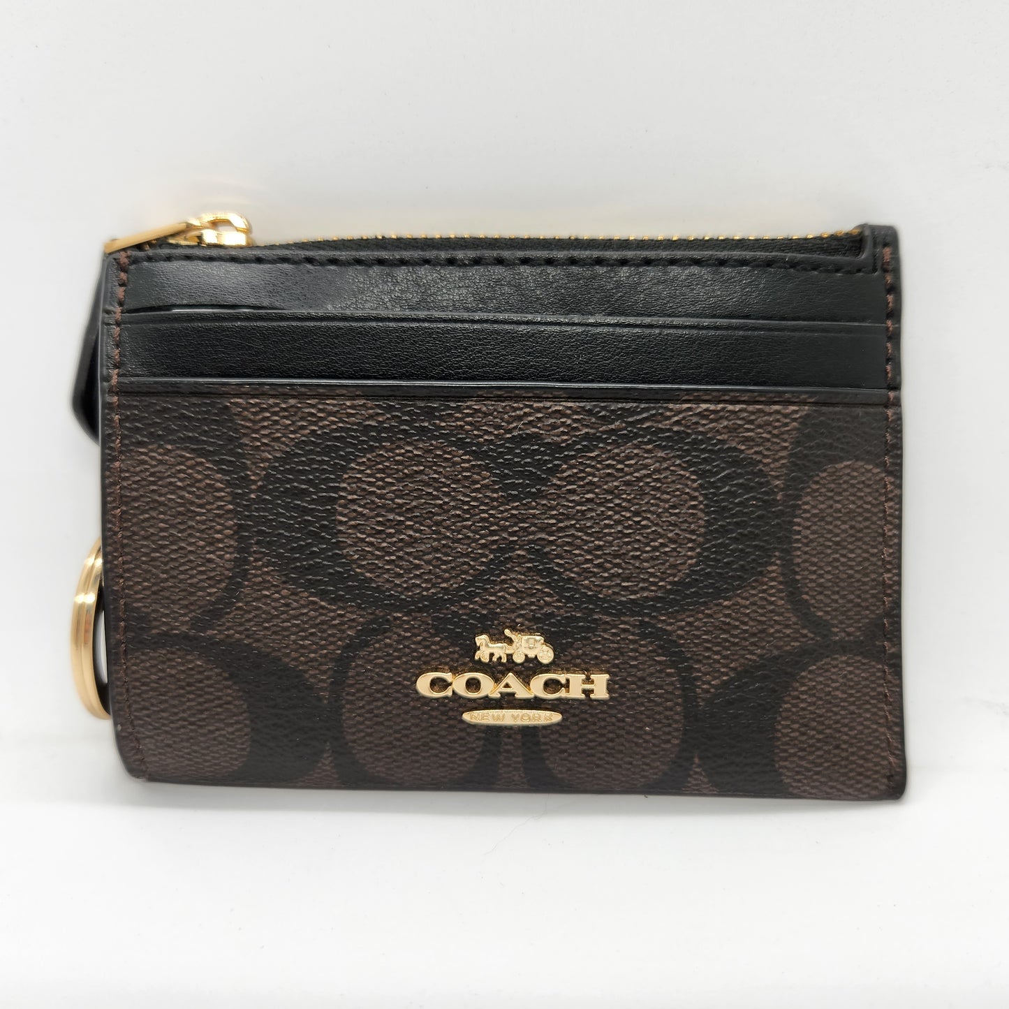 Coach Signature Mini ID Skinny wallet