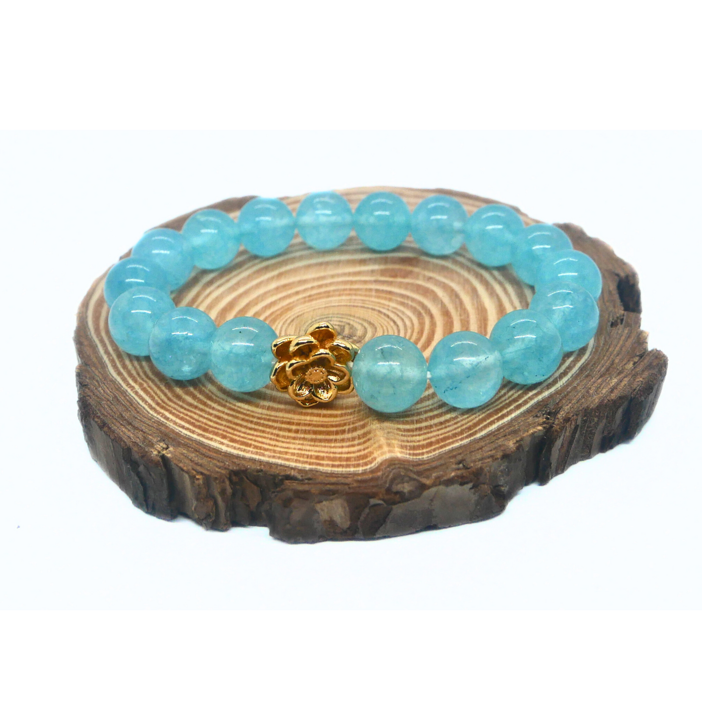 Aquamarine Lotus Bracelet