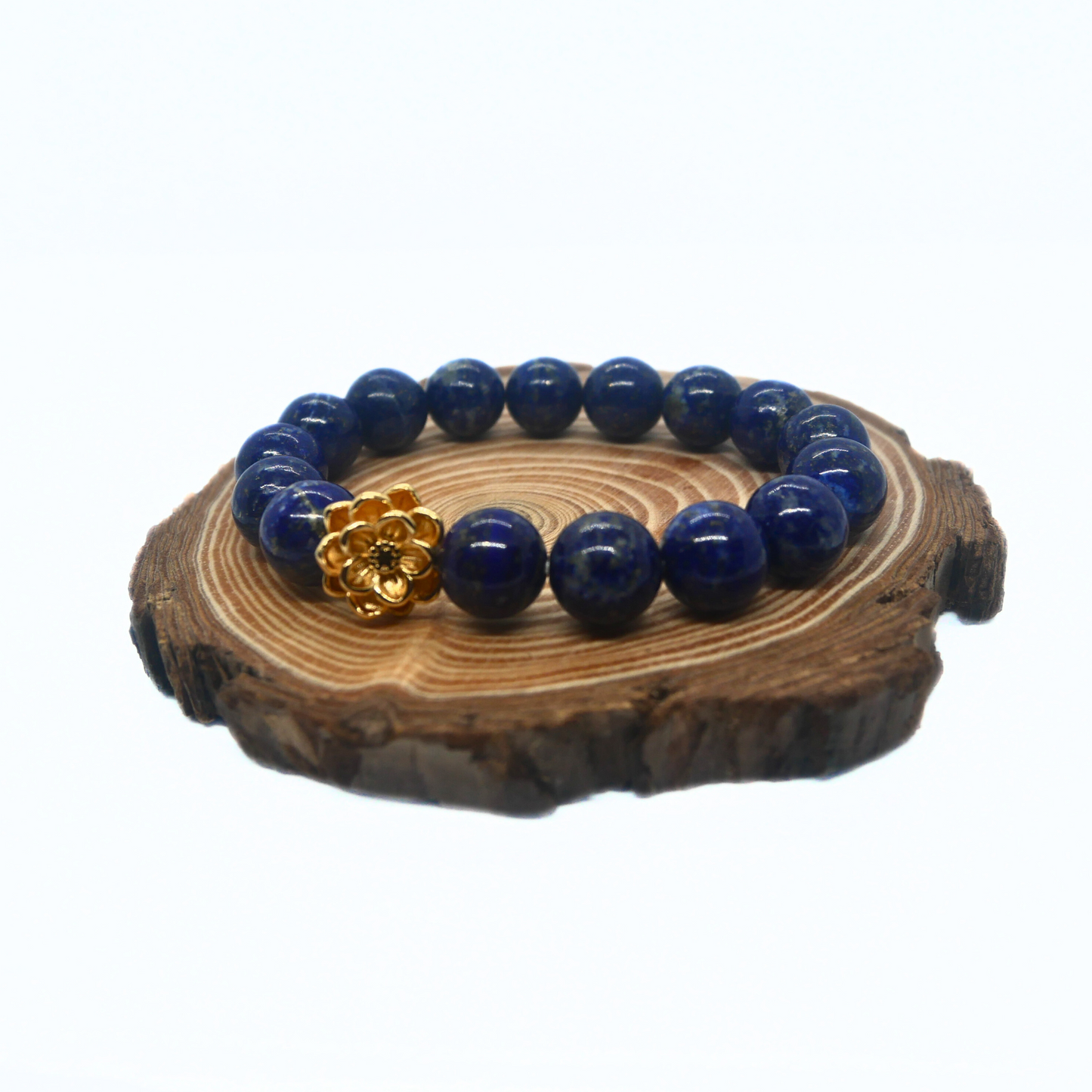 Lapis Lazuli Lotus Bracelet