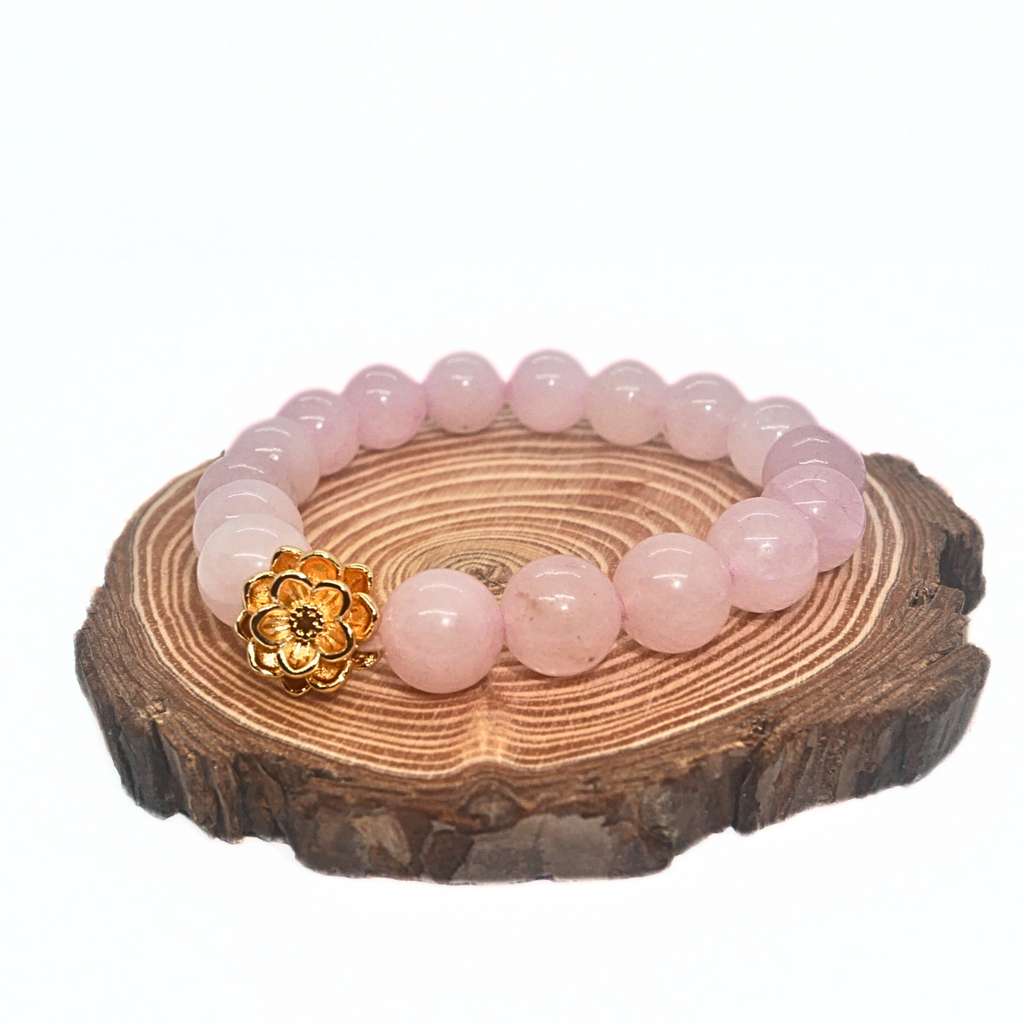 Rose Quartz Lotus Bracelet