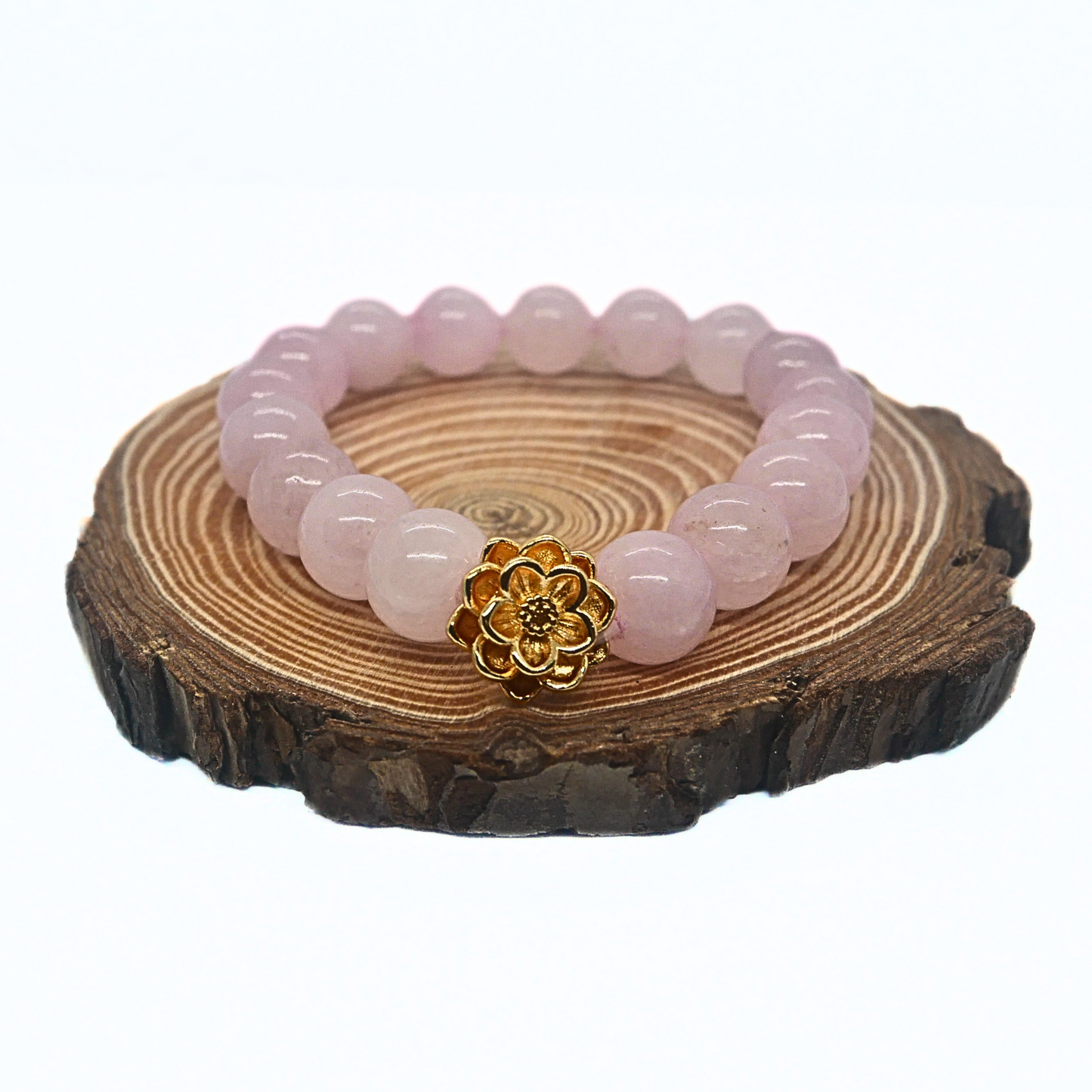 Rose Quartz Lotus Bracelet