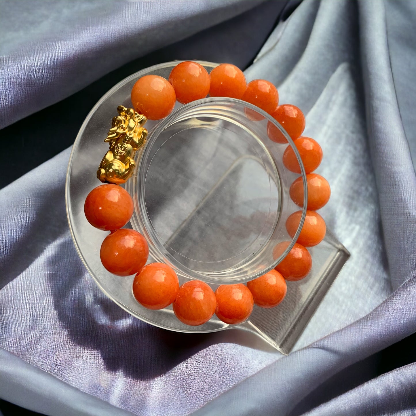 Apricot Jade Pi Yao Bracelet