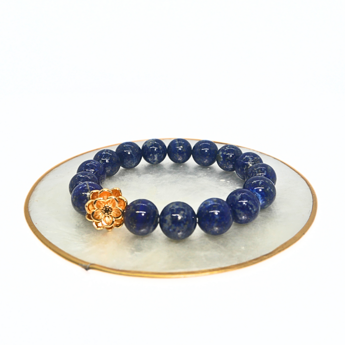 Lapis Lazuli Lotus Bracelet